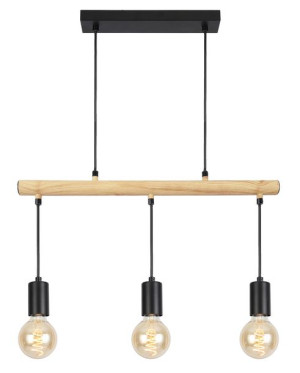 Izzy Lampa Wisząca 3x60w E27 Czarny