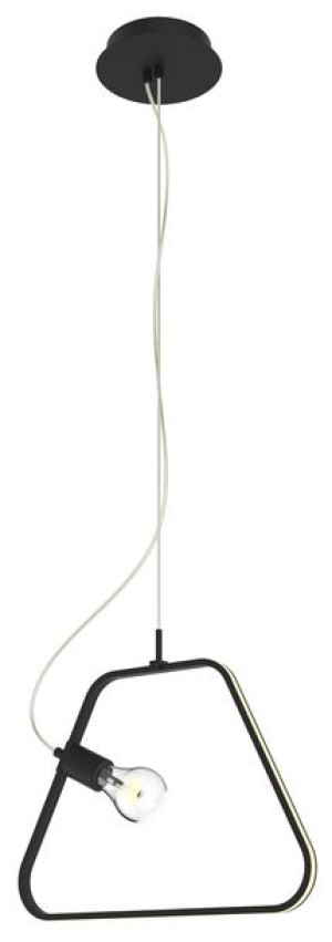 Ikaria Zwis 42 1x60w E27 Led+12w Led Czarny 4000k