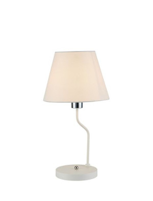 York Lampa Stołowa 1x60w E14 Biały, Biały Klosz