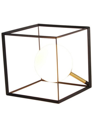 Weert Lampa Stołowa 1x28w G9 15x15cm Czarny, Złoty