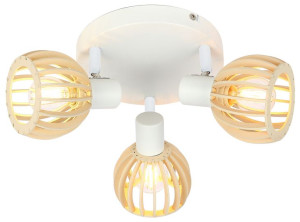 Atarri Plafon 3x25w E14 Biały+drewno