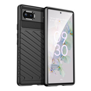 Thunder Case Etui Google Pixel 6a Silikonowy Pancerny Pokrowiec Czarne