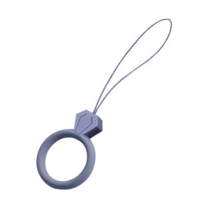 Silikonowa Smycz Do Telefonu Zawieszka Diament Ring Na Palec Fioletowy