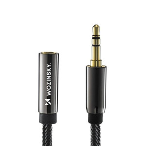 Wozinsky Przedłużacz Mini Jack (żeński-męski) Przedłużka Aux 5 M Czarny