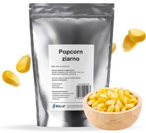 POPCORN KUKURYDZA do prażenia ziarno bez soli 0,5kg