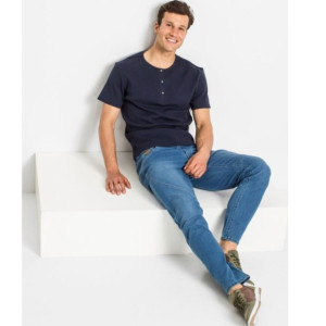 Bonprix Jeansowe Spodnie Męskie Z Prostymi Nogawkami Regular Fit Jeansy 50