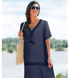 Bonprix Sukienka Oversize Z Koronką Sznurowanie 44-46 918365