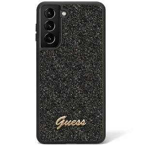 Guess Guhcs23lhggshk S23 Ultra S918 Czarny/black Hard Case Glitter Script