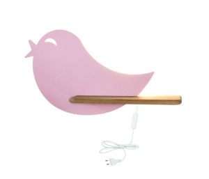 Bird Lampa Kinkiet 5w Led 4000k Iq Kids Z Przew Różowy