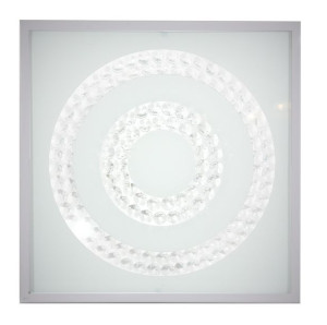 Lux Plafon 29x29 16w Led 6500k Satyna Podwójny Ring