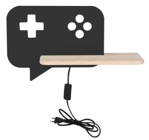 Console Lampa Kinkiet 5w Led 4000k Iq Kids Z Przew Czarny