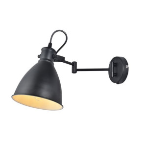 Espera Lampa Kinkiet 1x40w E27 Czarny Z Przewodem Przył. Z Wtyczką I Włączn