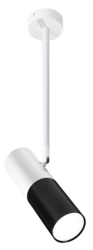 Tuba Lampa Wisząca/sztyca 1x15w Gu10 6,8/19,5 Czarny+biały