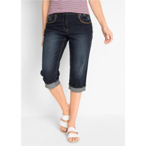 Bonprix Granatowe Jeansowe Spodnie Rybaczki Ze Stretchem 48-50 940531