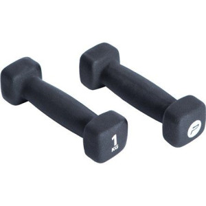 Pure2improve P2i201390 Dumbbells, 2 Pcs, 1 Kg, Black, Neoprene
