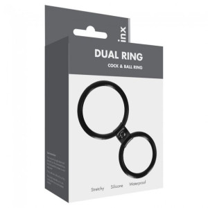 Pierścień- Me You Us Dual Ring Cock Ring Black
