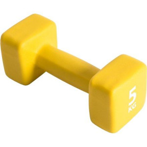 Pure2improve P2i201430 Dumbbells, 1 Pcs, 5 Kg, Yellow, Neoprene