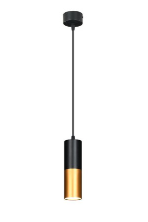 Tuba Lampa Wisząca 1x15w Gu10 5,8/30 Czarno Złoty