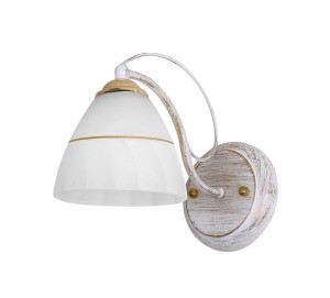 Fanetta Lampa Kinkiet 1x60w E27 Biało Złoty
