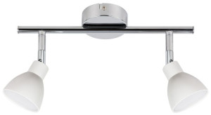 Roy Listwa 2x5w Led Cob Główka Okrągła 1e Z Przegubem Kd System Biały