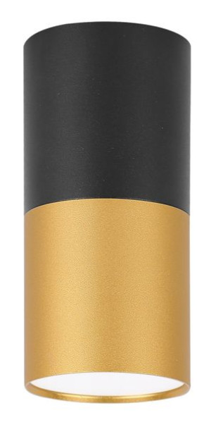 Tuba Lampa Sufitowa 1x15w Gu10 5,8/12 Czarno Złota