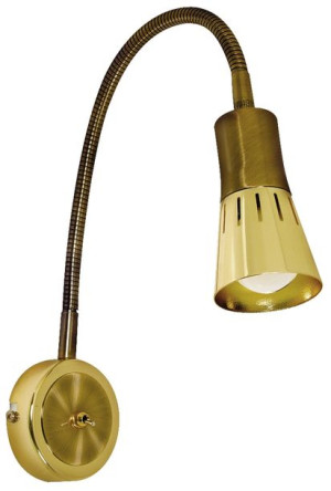 Arena Kinkiet Wysięgnik 1*40w R50 E14 Złoto Patyn
