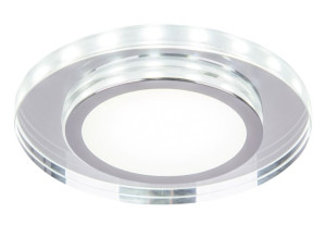 Ssp-26 Ch/tr+wh 10w Led 230v Ring Led Biały Opr. Strop. Stała Okrągła Szkło