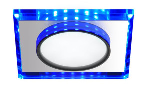 Ssp-22 Ch/tr+bl 8w Led 230v Ring Led Niebieski Opr. Strop. Stała Kwadratowa