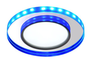 Ssp-23 Ch/tr+bl 8w Led 230v Ring Led Niebieski Opr. Strop. Stała Okrągła Sz