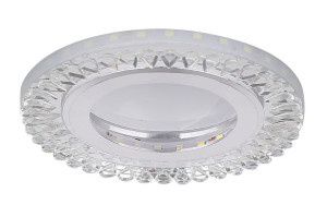 Ssp-28 Al/tr Lampa Stropowa Srebrny 2x5w Led 6500k Klosz Bezbarwny