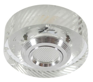 Ss-33 Al/tr 3w Led Cob 230v Opr. Strop. Stała Okrągła Szkło Transparentne