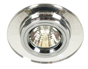 Ss-10 Ch/wh Mr16 Chrom Opr. Strop. Stała Okrągła Szkło Bezbarwne
