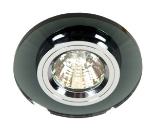 Ss-10 Ch/bk Mr16 Chrom Opr. Strop. Stała Okrągła Szkło Czarne