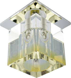 Sk-19 Ch/ye-p G4 Chrom Opr. Strop. Stała Kryształ 20w G4 Żółty Pasek