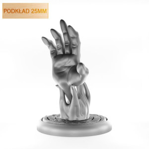 Figurka Rpg - Seria Akcesoria - Efekt Zaklęcia Ręka - Podkład 25 Mm