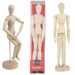Manekin Drewniany model do rysowania oraz malowania 30 cm