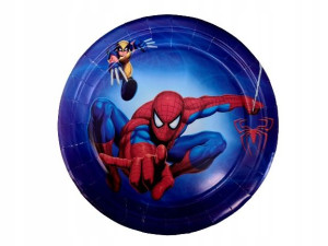Talerzyki Jednorazowe Spiderman Talerz 10szt