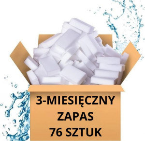 Zestaw 76 Szt Magiczna Gąbka Do Czyszczenia Plam Usuwa Brud + Gratis