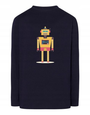 Longsleeve kolorowy nadruk robot Hello r.L