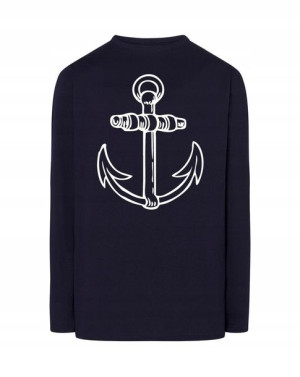 Longsleeve marynarski fajny nadruk KOTWICA r.5XL