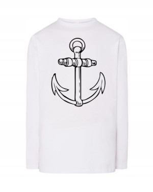 Longsleeve marynarski fajny nadruk KOTWICA r.M