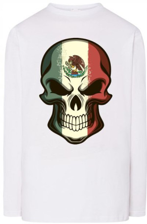 Longsleeve Męska Bluza Modna nadruk Czaszka r.S