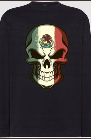 Longsleeve Męska Bluza Modna nadruk Czaszka r.XXL