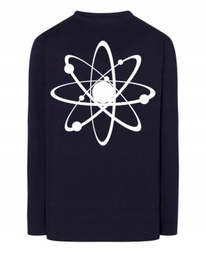 Longsleeve męski fajny nadruk Atom r.S