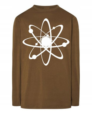 Longsleeve męski fajny nadruk Atom r.XL