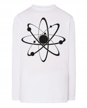 Longsleeve męski fajny nadruk Atom r.XXL