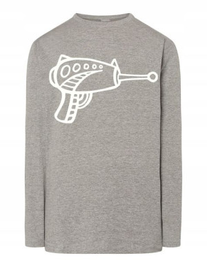 Longsleeve męski fajny nadruk BROŃ BLASTER r.L
