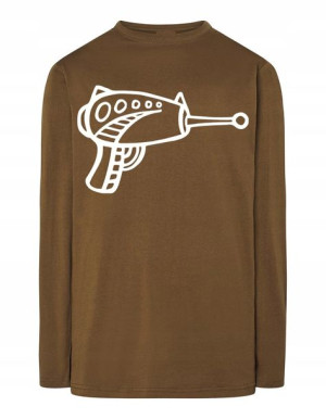 Longsleeve męski fajny nadruk BROŃ BLASTER r.XS