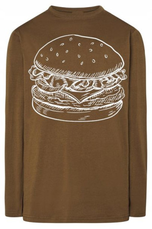 Longsleeve męski fajny nadruk BURGER r.M