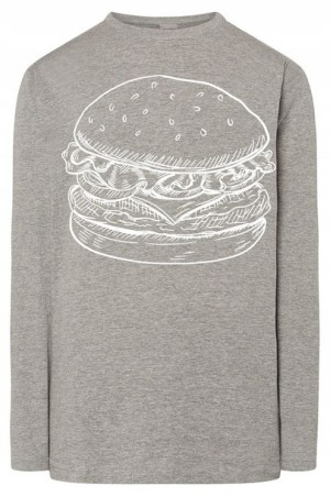 Longsleeve męski fajny nadruk BURGER r.XL